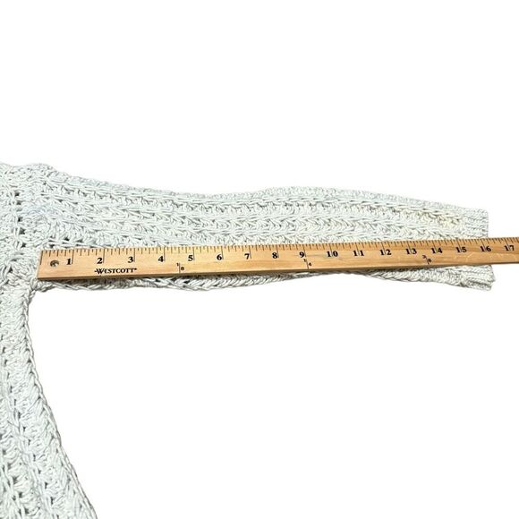 LOFT Cream Textured Knit Sweater Sz Petite Medium - Picture 11 of 12